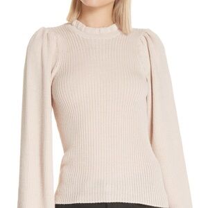 Ulla Johnson Altair Blush Alpaca & Silk Balloon Sleeve Sweater Sz XS/S Old Money